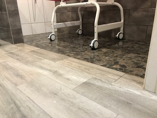 Shower chair wheels