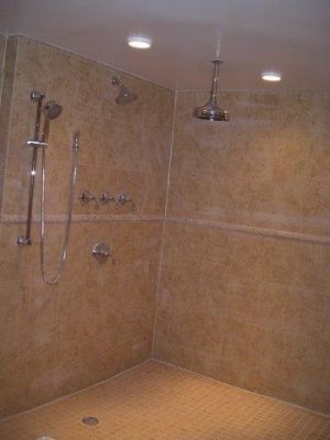 Tile shower modification